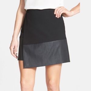 NWOT Vince Camuto Skirt w/Faux Leather Trim